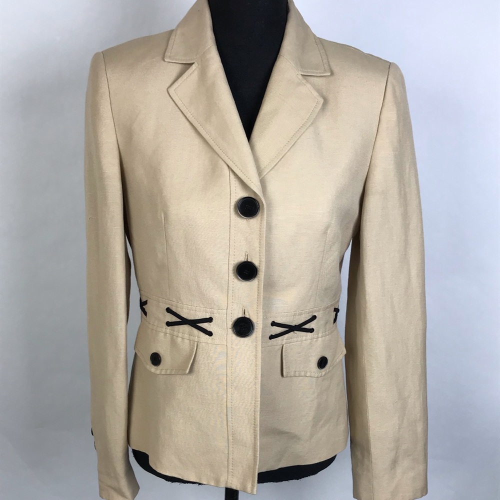 Kasper Woman’s Blazer Sz 6 Safari Khaki Tan